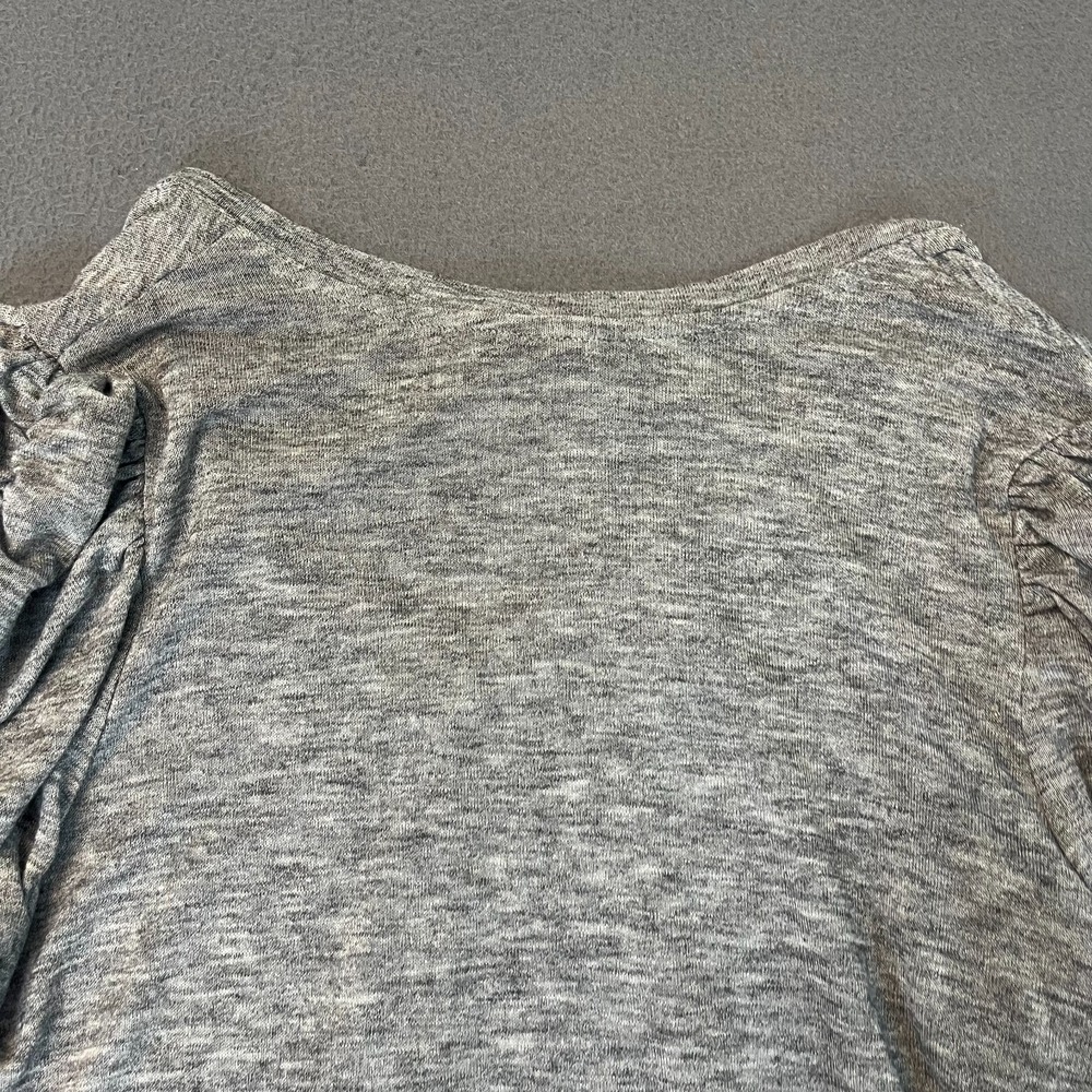 Express Skimming Womens Lg Lightweight Long Sleeve Knit V Neck Ruched Sleeve NWT - Picture 8 of 8